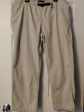 Gramicci Belted 100% Organic Cotton Pants Men's Size XXL Light Tan